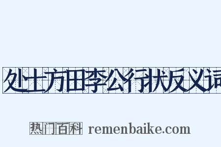 处士方田李公行状反义词是什么意思的图片